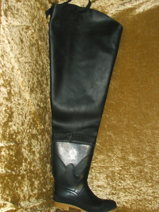 Bata Steel Toe Black Rubber Hip Boots Steel Shank 86055 Sz 8 main image 6